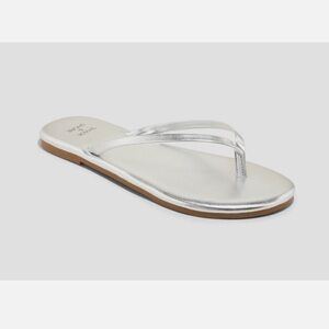 Shade and Shore Silver Flip Flop Sandals- size 11